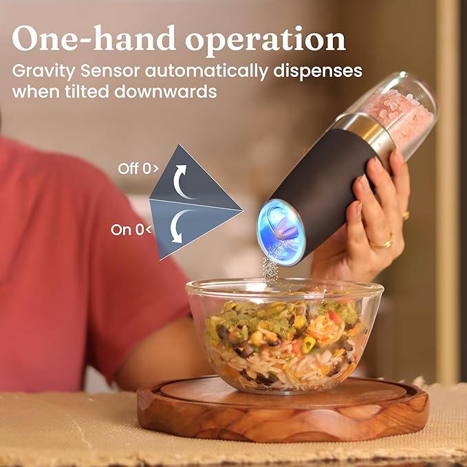 Automatic Electric Salt & Pepper Grinder with LED Light