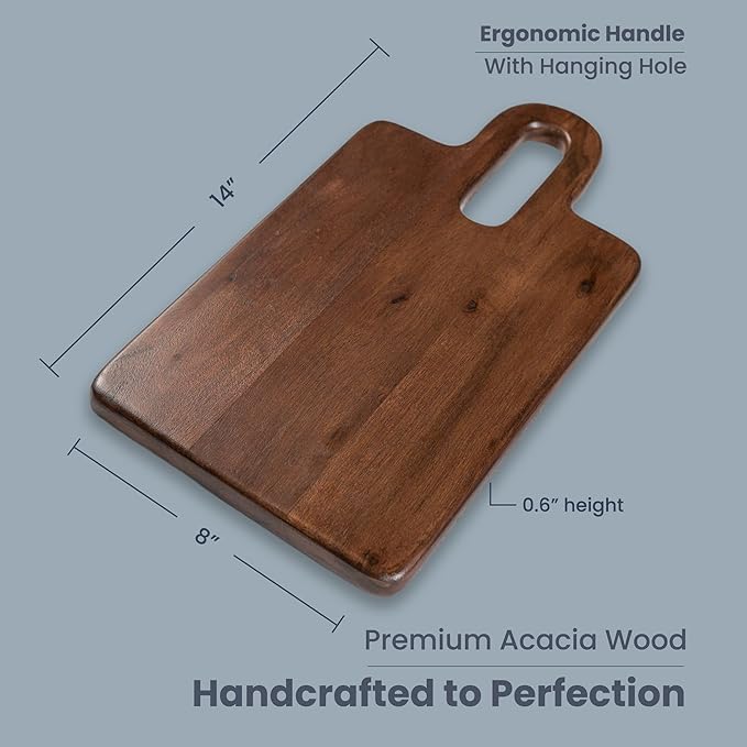 Long Groove Acacia Rectangle Board - 14"x8" -Natural Honey
