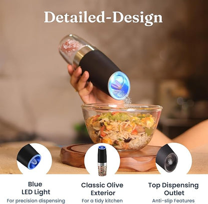 Automatic Electric Salt & Pepper Grinder with LED Light