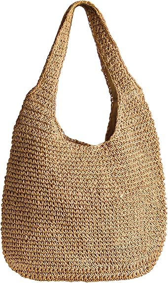 Handmade Woven Straw Tote Bag – Boho Travel Purse