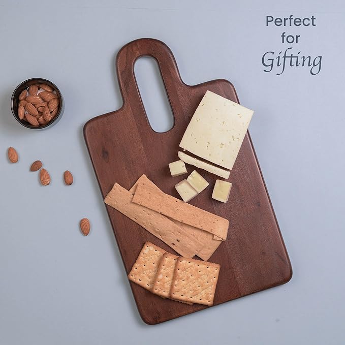 Wood Serving Board, 17"x10" Natural Honey